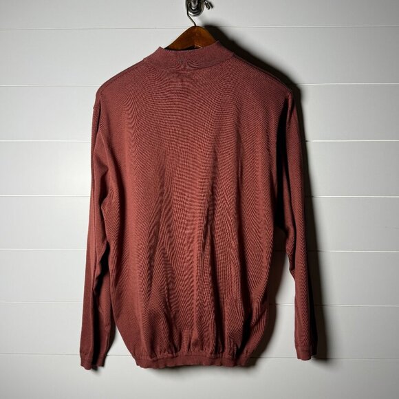 St. Croix Knits Classic Mock Neck Sweater Pullover Lightweight Medium - Picture 2 of 7